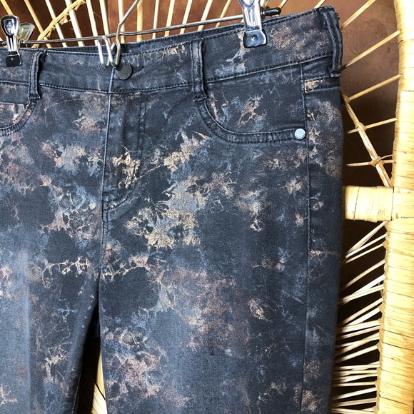 LIVERPOOL Black Metallic Tie Dye High Rise Skinny Jeans Size 29 - Picture 5 of 15